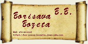 Borisava Bozeta vizit kartica